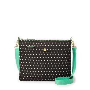 Fossil KeyPer Top Zip  Polka Dot Cross Body